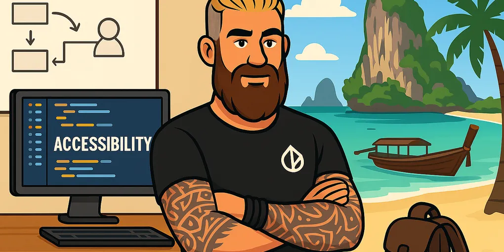 Andy at his desk