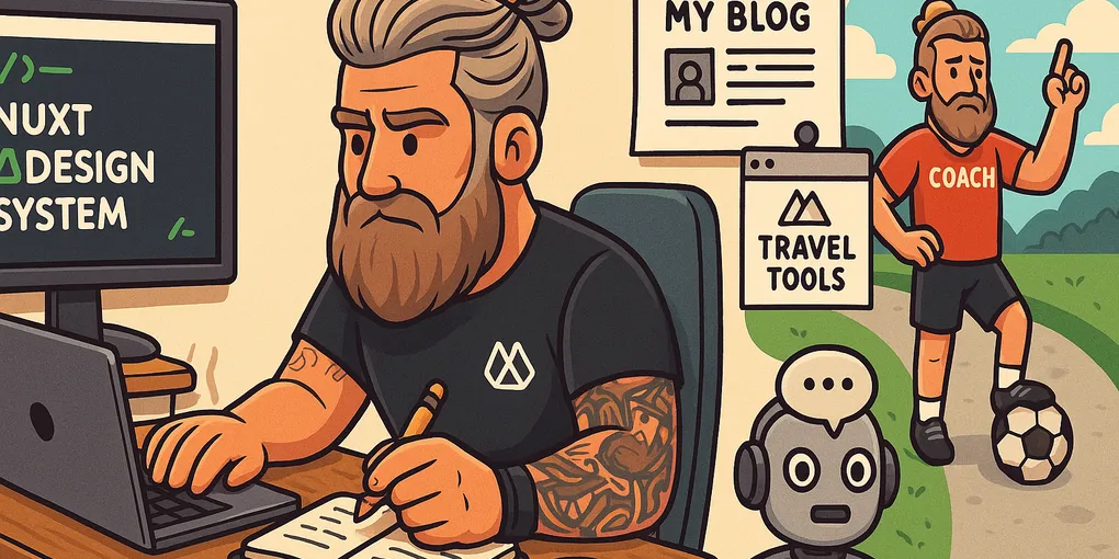 Andy at his desk, working on something